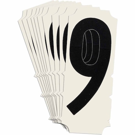 Brady Quik-Align 6450 Series Polyester 2 in Lbl Legend: 9 Black 10PK 6450P-9